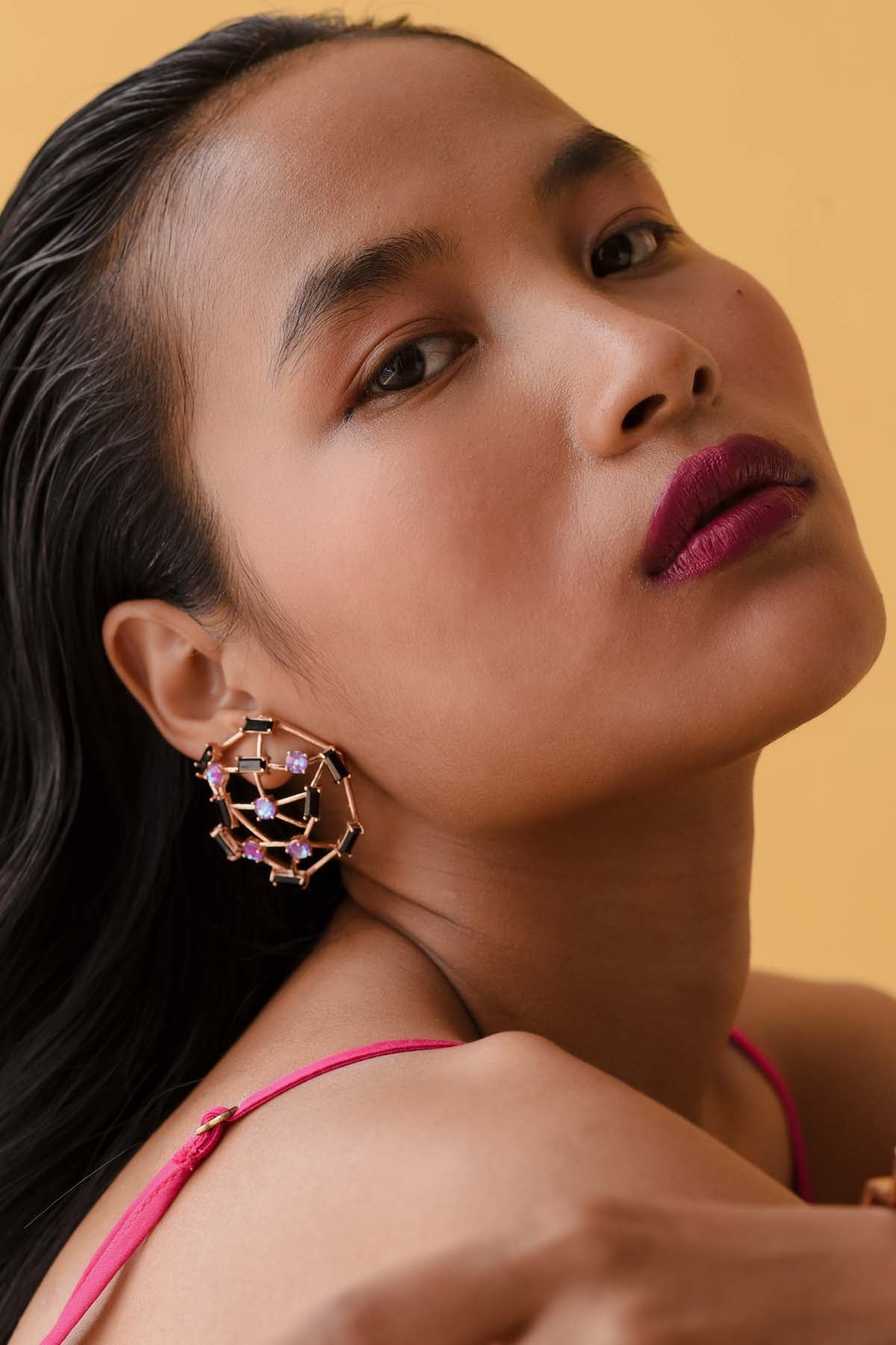 Buy Pop Colour Cage Earrings For Women Online at ScrollnShops